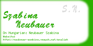 szabina neubauer business card